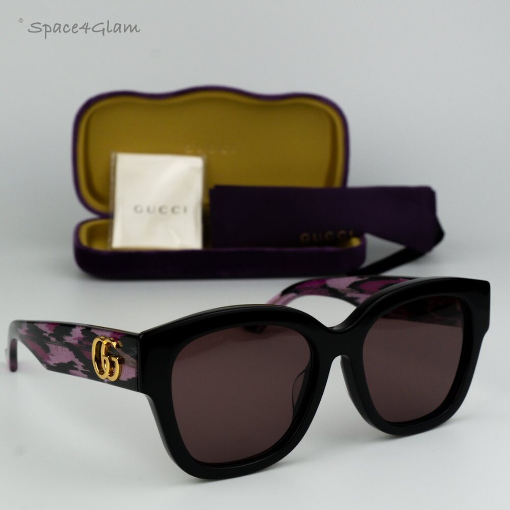 Gucci Women AUTHENTIC Sunglasses Black Red Square GG1550SK 004 BRAND NEW
